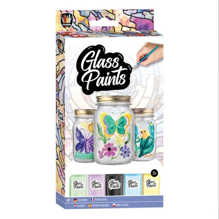 Sada farieb na sklo so štetcom 5x20 ml