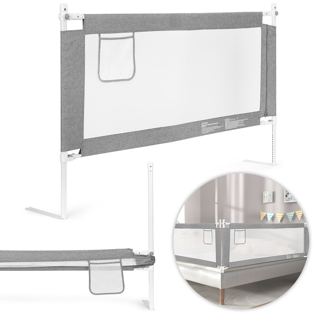 Ochranná zábrana na posteľ 150 cm ochrana pre deti ECOTOYS