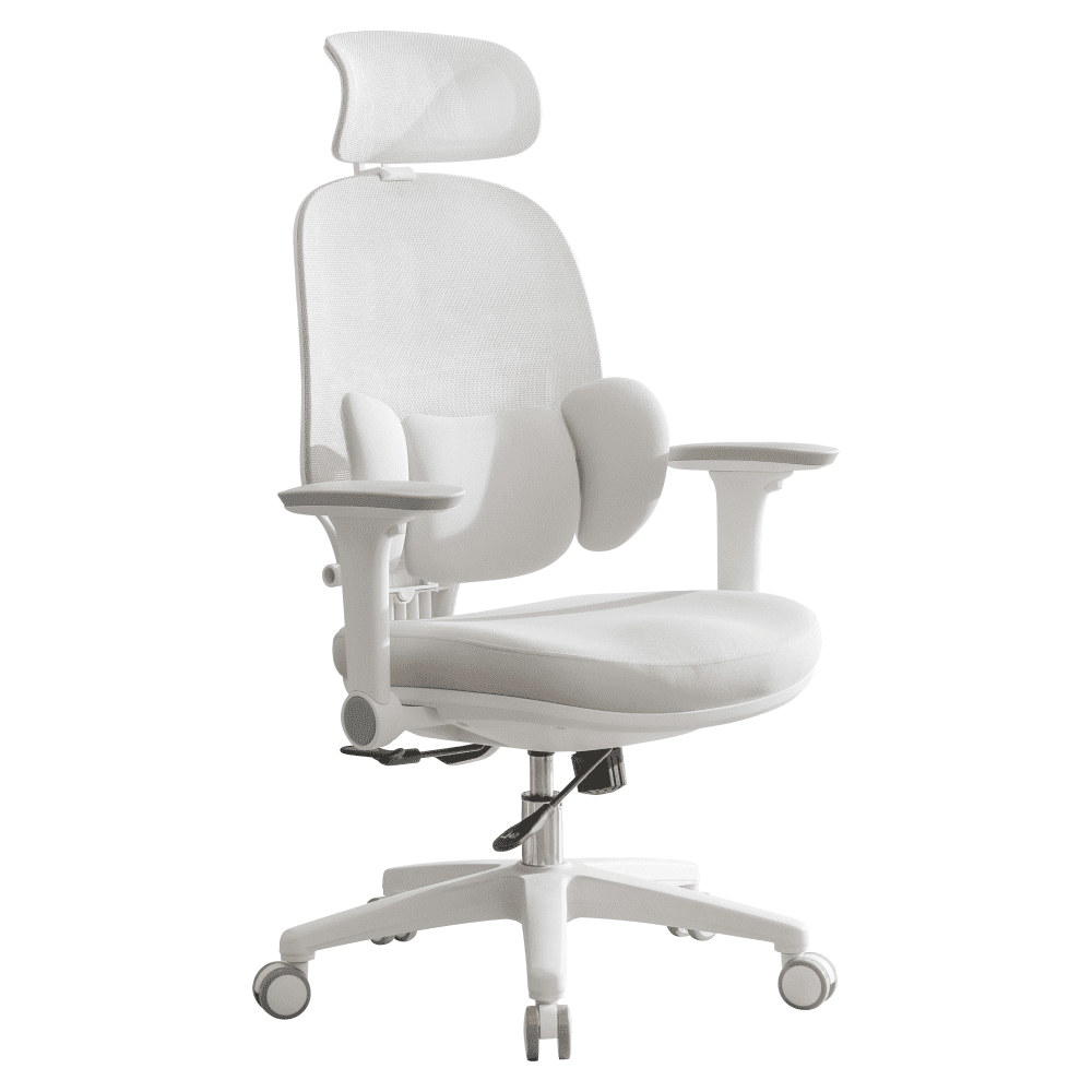 Kancelárske kreslo, sivá/biela, ABRAMO