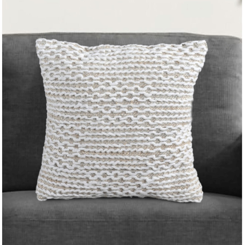 indickynabytok.sk - Vankúš LUNGA 45x45 cm z pravej vlny a juty