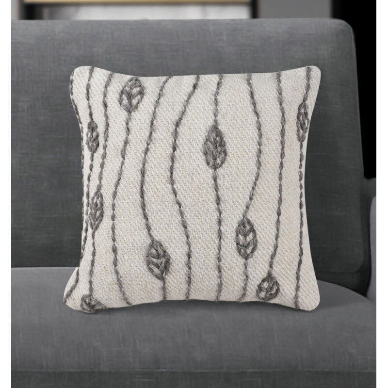 indickynabytok.sk - Vankúš LOUISE 45x45 cm z pravej vlny a juty