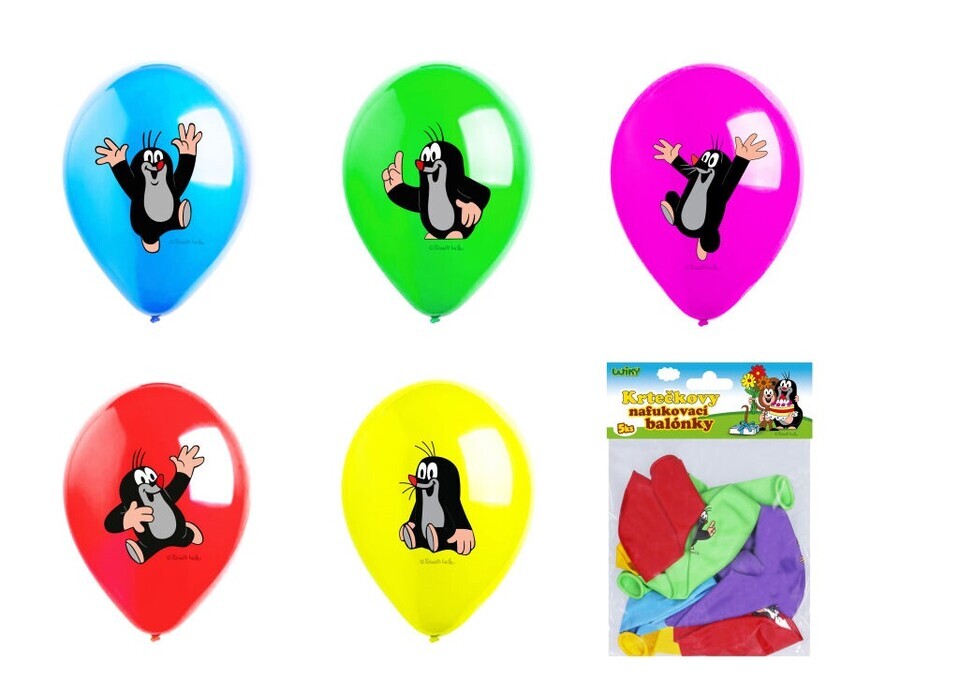 Balónik nafukovací Krtko 30cm, 5ks