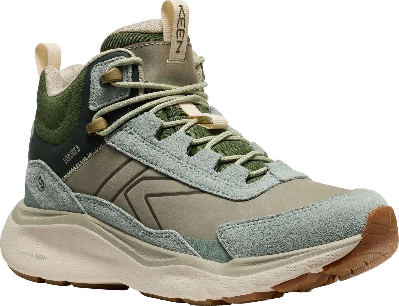 Keen LEIKI LEATHER MID WP WOMEN iceberg green/bronza green Veľkosť: 38