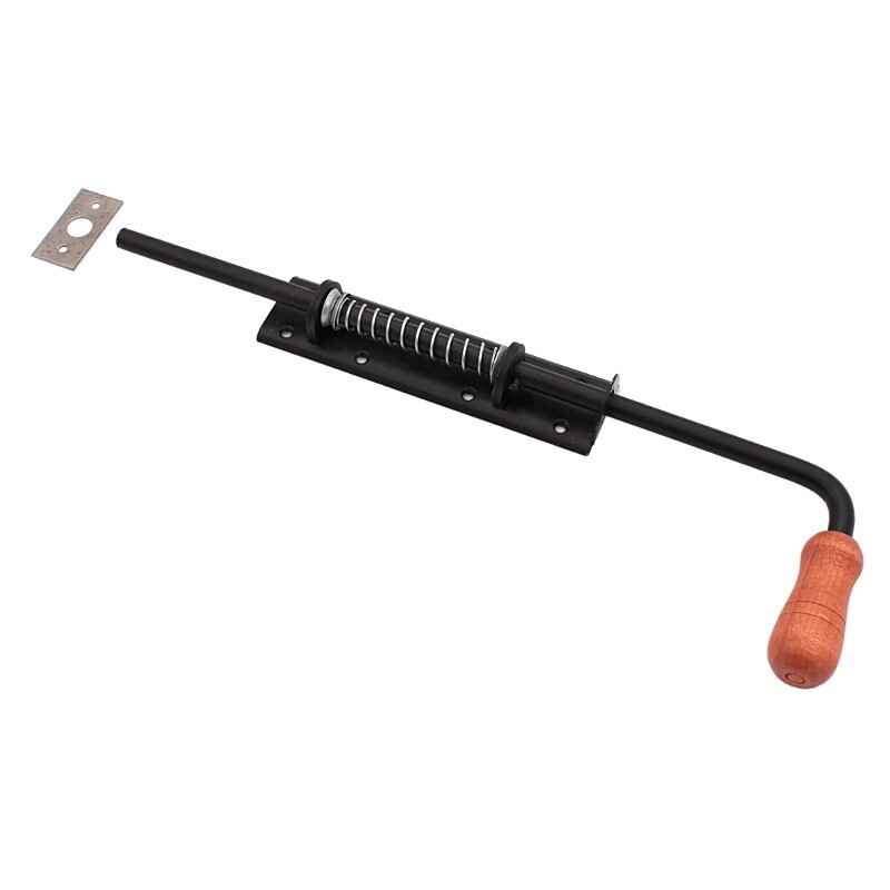 Zástrč na bránu s pružinou ECN1 42 cm - čierna