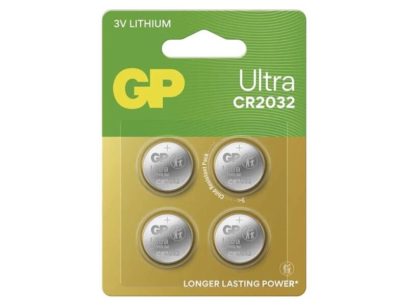 Batéria CR2032 GP Ultra Lithium 4ks