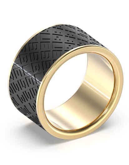 Guess Moderný pozlátený prsteň King`s Road JUMR03226JWYGBK 64 mm