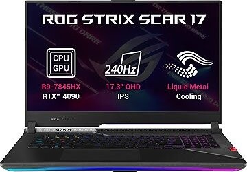 Repasované - ASUS ROG Strix SCAR 17 G733PY-LL038W Off Black kovový
