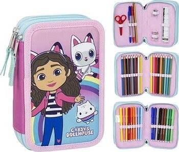 Gabby's Dollhouse – školské trojdielne puzdro