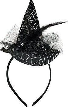 Rappa Čelenka s mini kloboučkem a pavučinou - čarodějnice/halloween