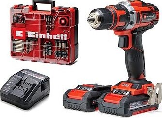 EINHELL Vŕtačka AKU TE-CD 18/40 Li + 69 ks príslušenstva, 4513934 (2× 2 Ah)