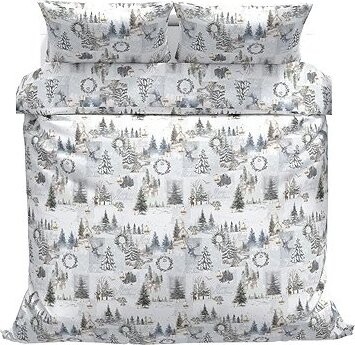 Kaptan Vianočné bavlnené obliečky Vianočné noviny 140 × 200, 70 × 90 cm