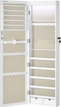 Houseland Závesná šperkovnica Elissa, biela/béžová