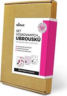 BEEPACK Pink Pack 3 voskované obrúsky, M + M + L