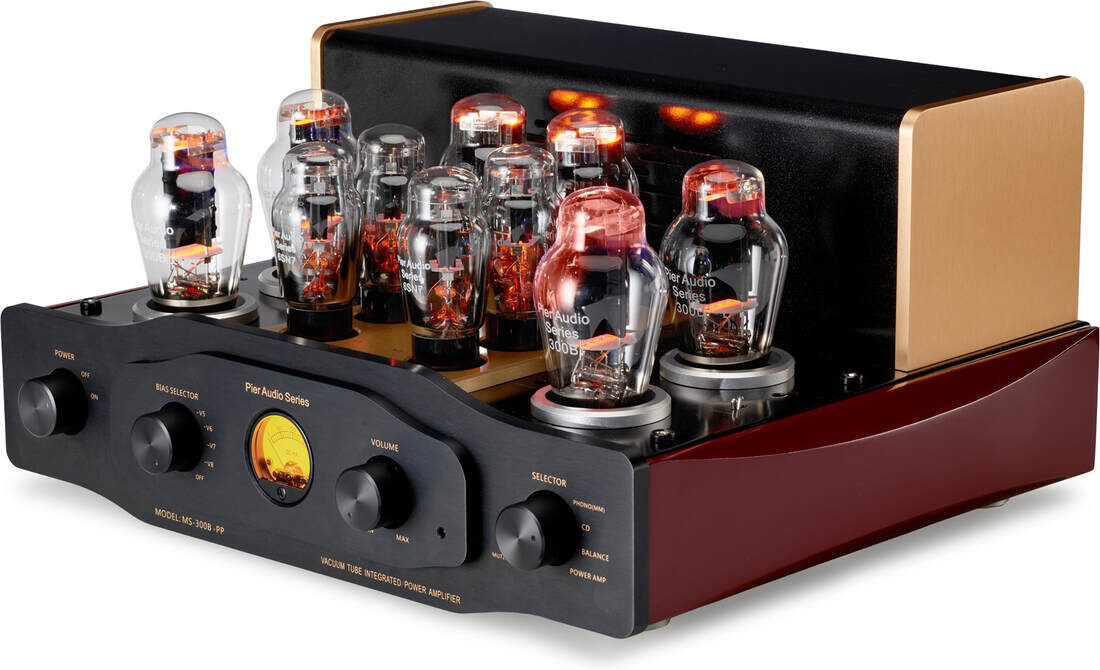 PIER AUDIO SERIES MS-300PP, 300B VALVES AMPLIFIER, BLACK