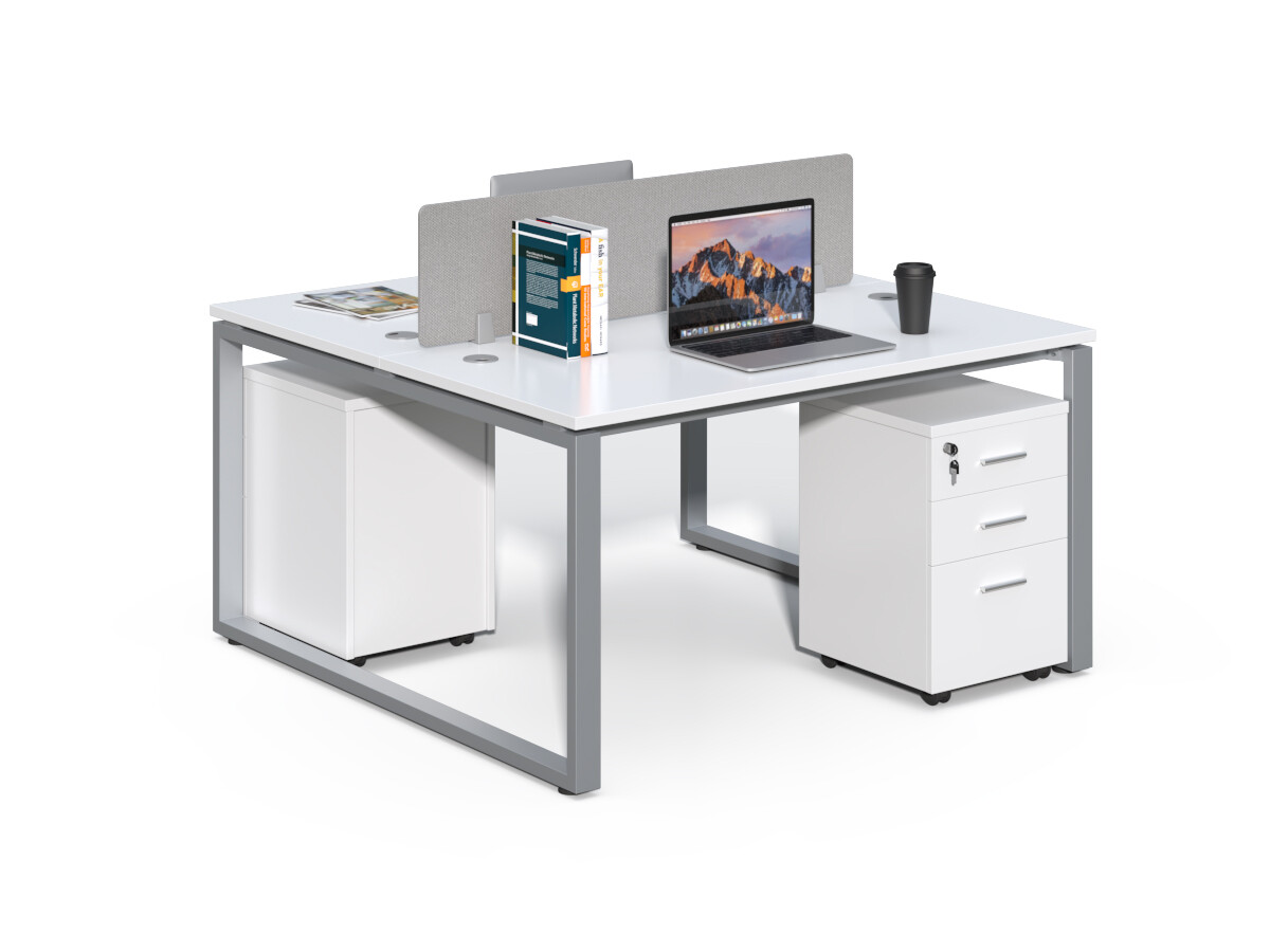 Kancelárska súprava pre 2 osoby Houseland Prime Max 01 140 cm biela