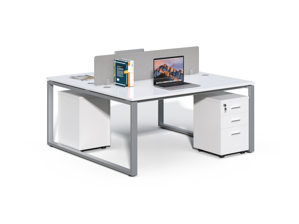 Kancelárska súprava pre 2 osoby Houseland Prime Max 01 160 cm biela