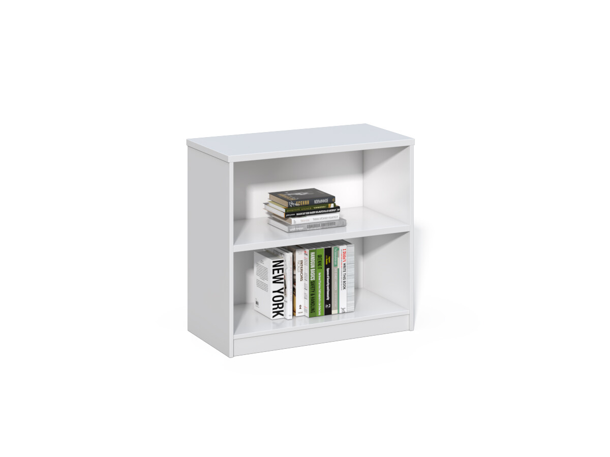 Nízky kancelársky regál Houseland Prime Line 01 80 cm biely