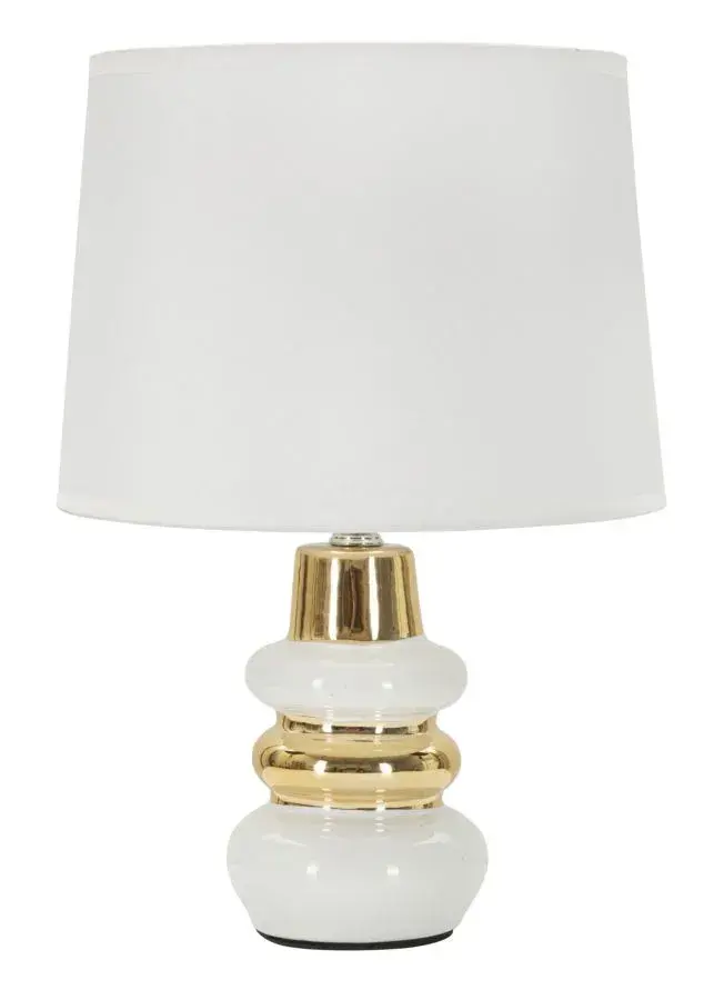 Stolní lampa Liara 32 cm bílo-zlatá