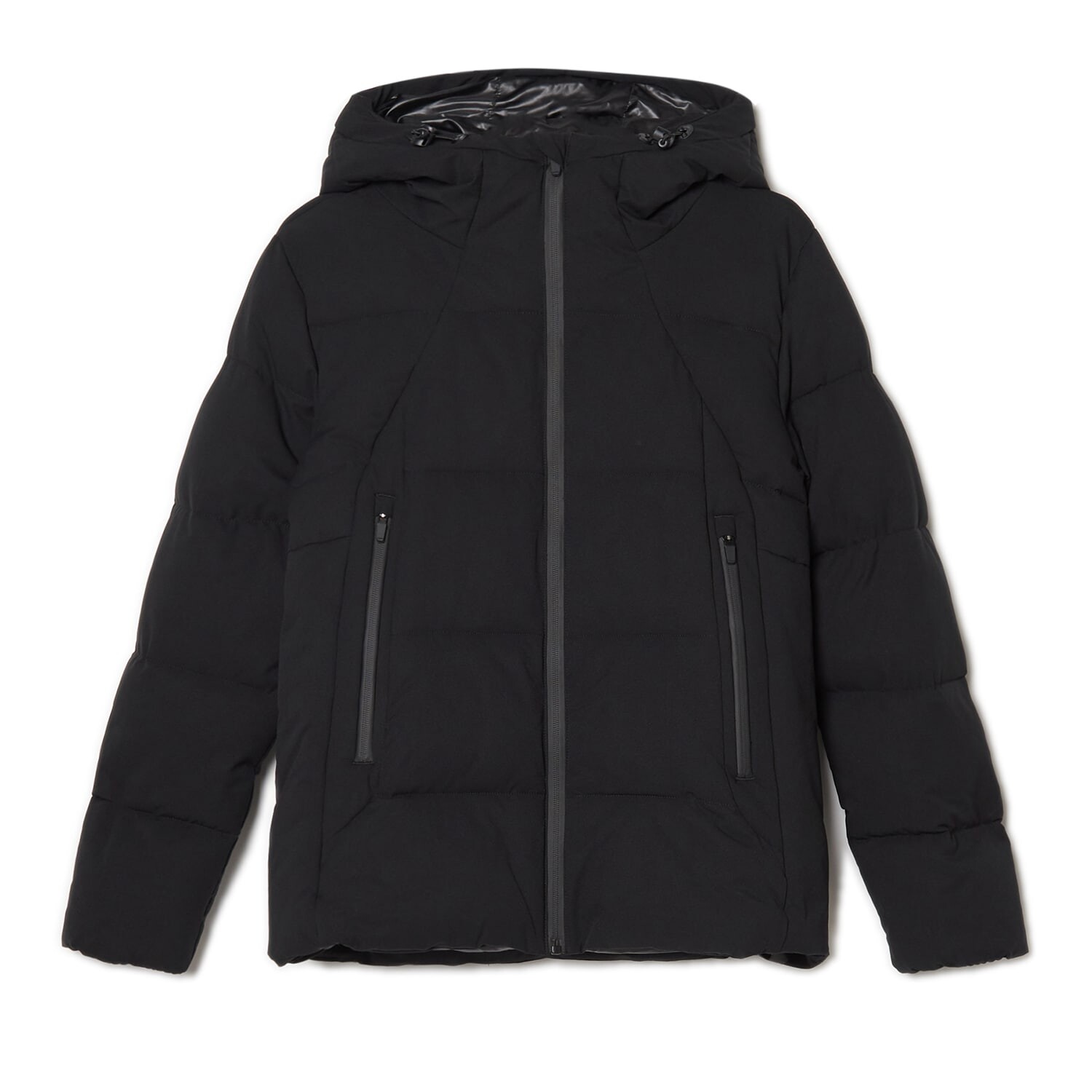 Cropp - Prešívaná bunda s kapucňou - Čierna