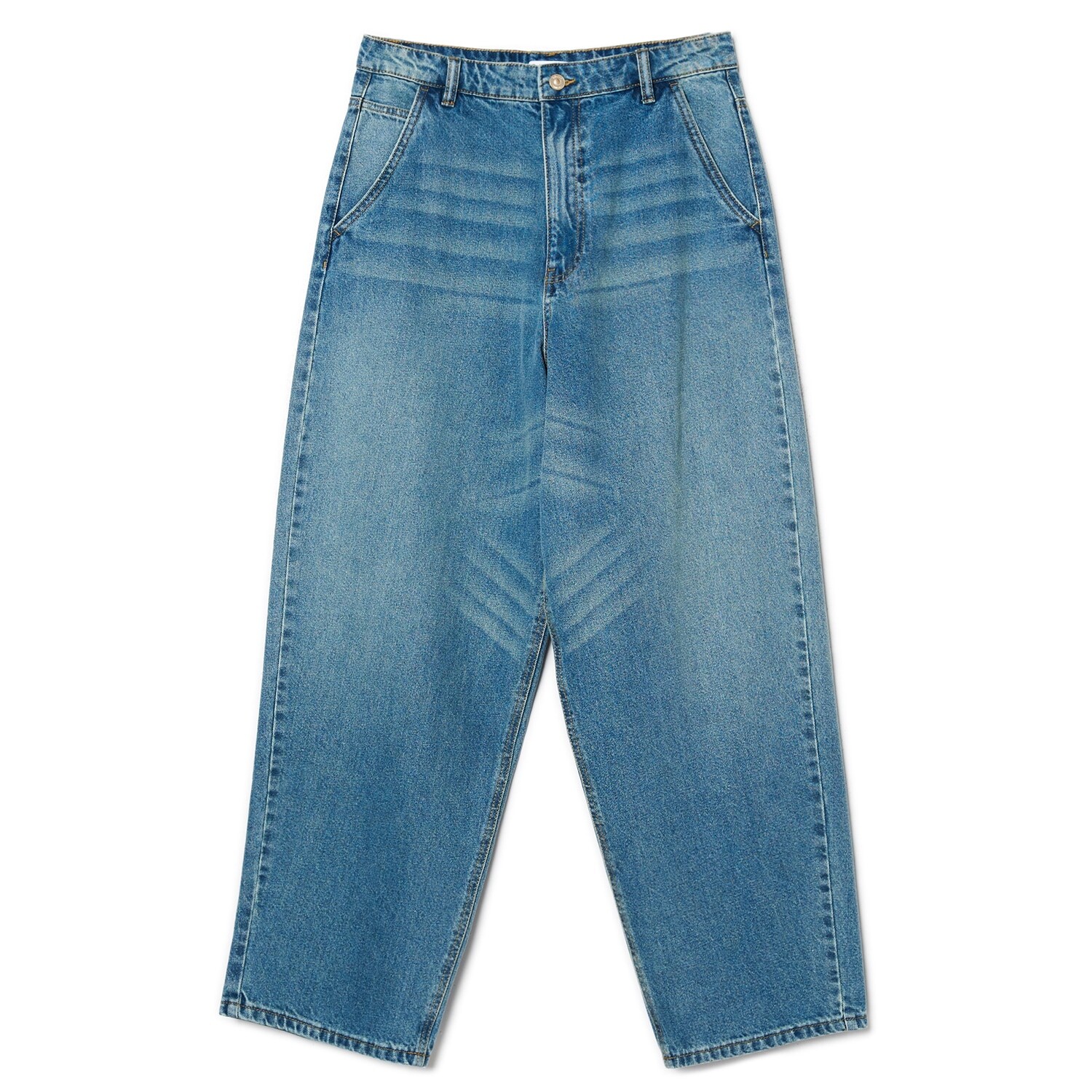 Cropp - Džínsy  baggy - Modrá