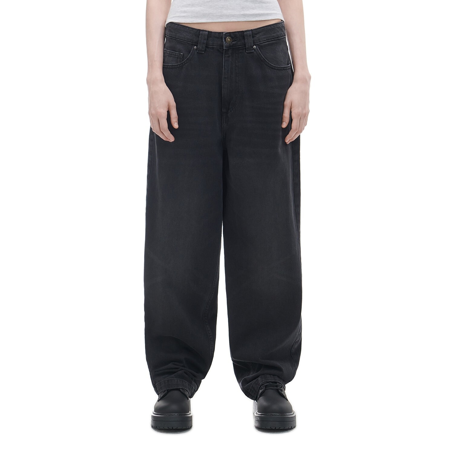 Cropp - Balloon džínsy - Čierna