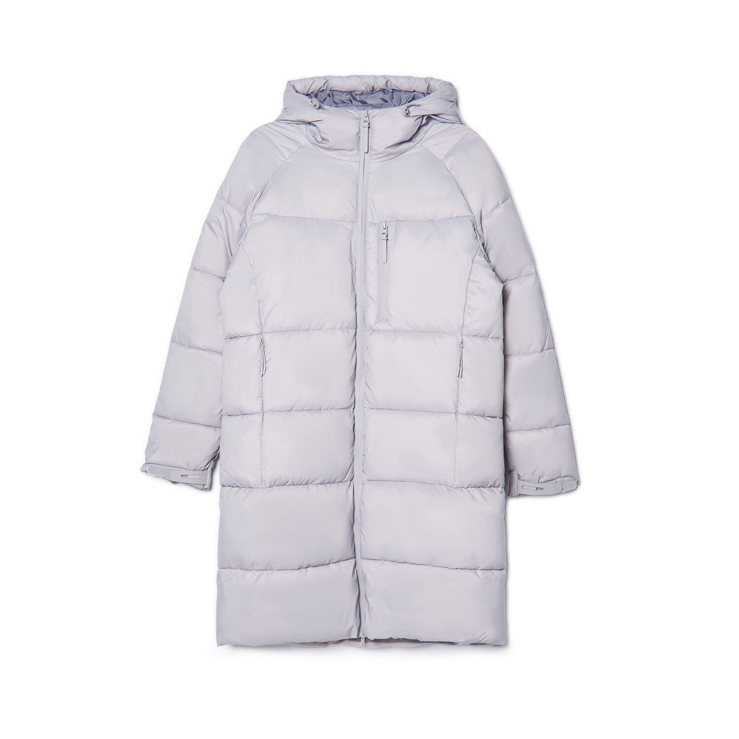 Cropp - Prešívaný plášť s kapucňou - Béžová