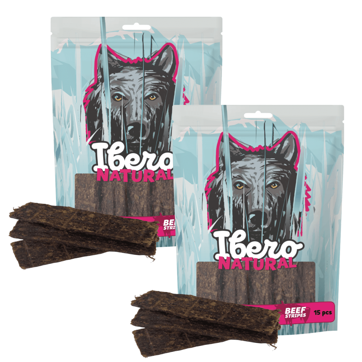 Ibero Cold Meat Snacks Beef Stripes - 2x15ks