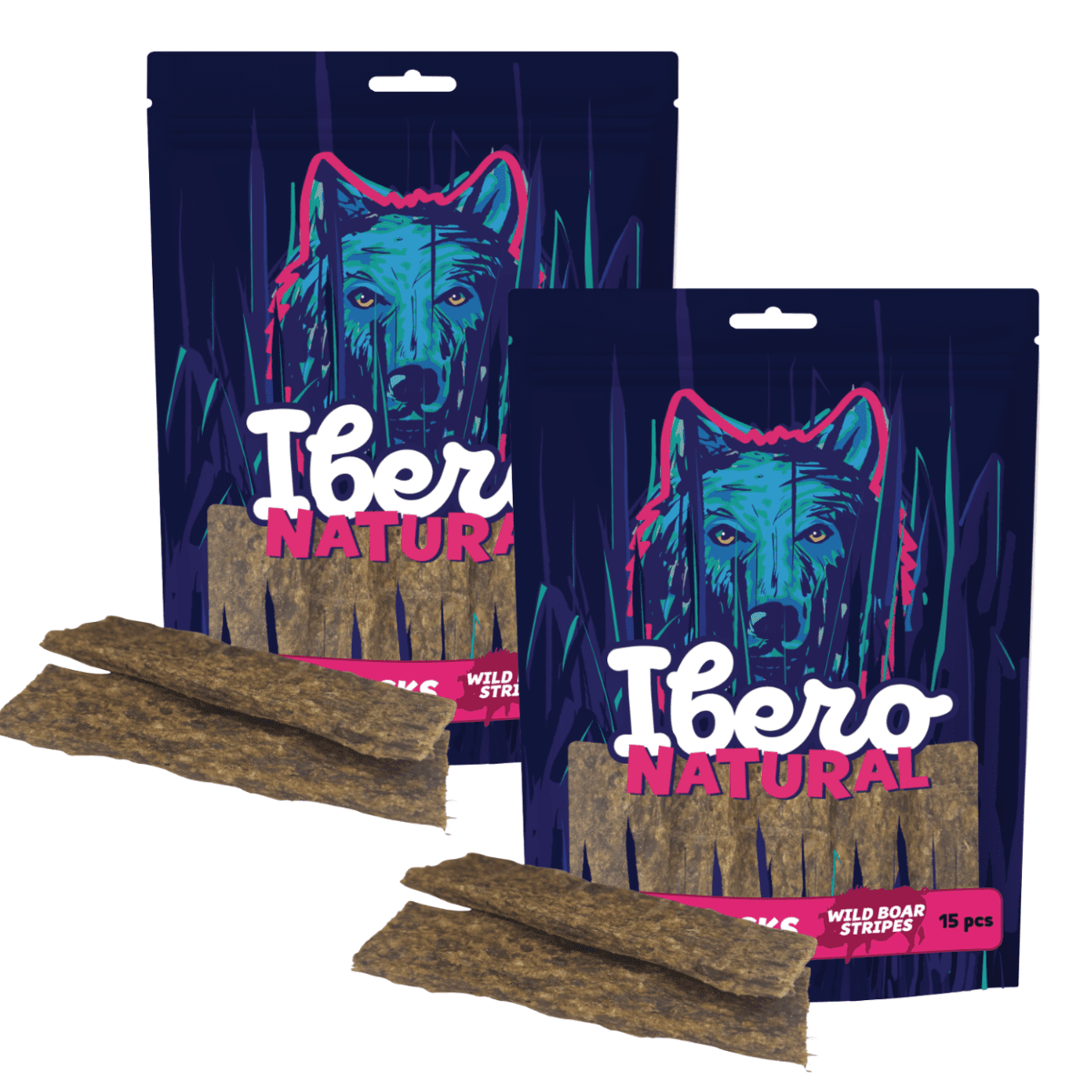Ibero Meat Snacks Wild Boar Stripes - 2x15ks