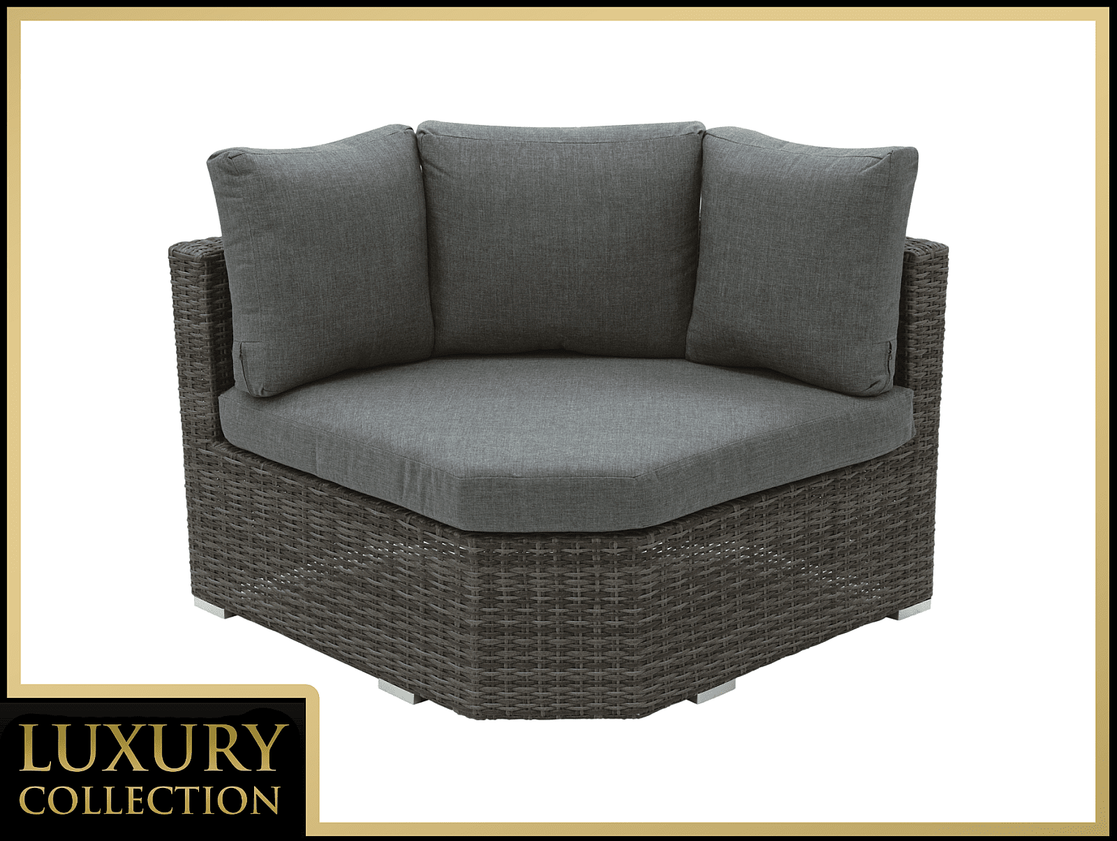 DEOKORK Ratanový rohový diel veľký MALIBU (sivá)