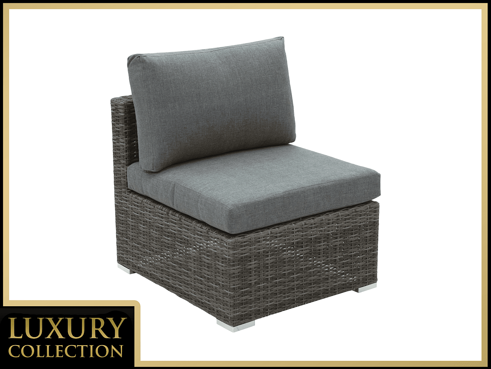 DEOKORK Ratanový stredový diel MALIBU (sivá)