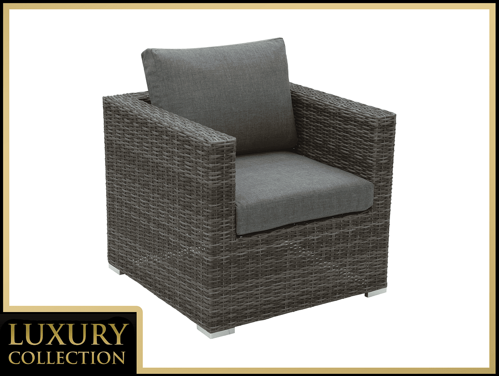 DEOKORK Ratanové kreslo MALIBU (sivá)