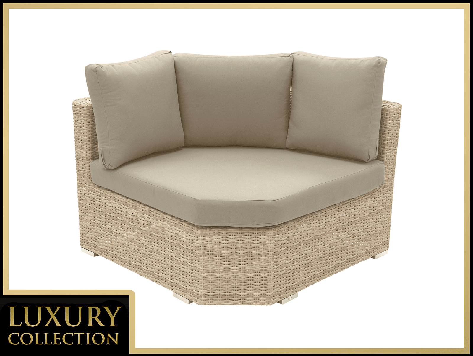 DEOKORK Ratanový rohový diel veľký MALIBU (cappuccino)