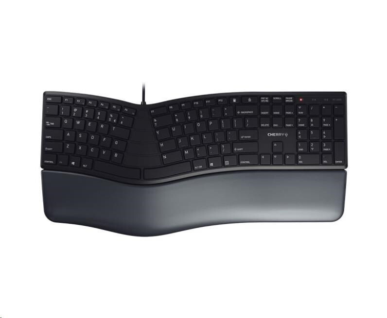 CHERRY klávesnica KC 4500 ERGO, drôtová, USB, EU, čierna