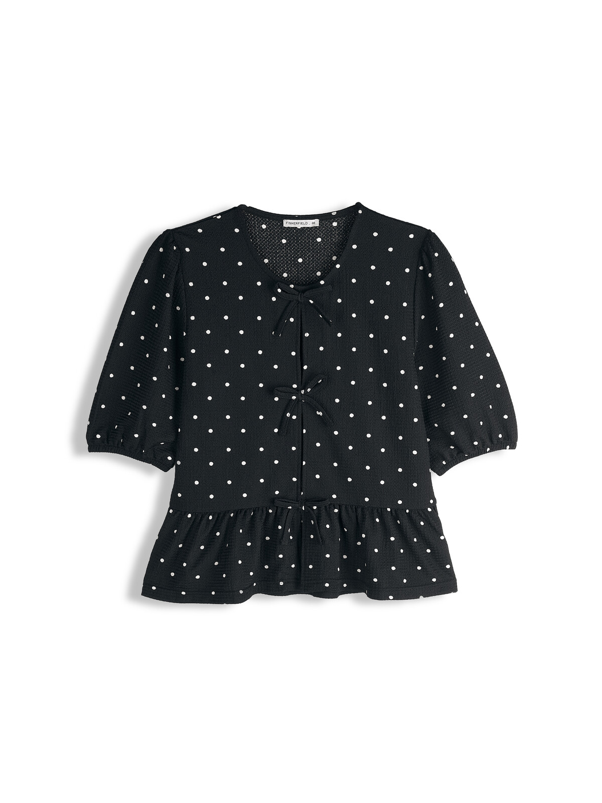 GATE Bodkovaný top s mašľami