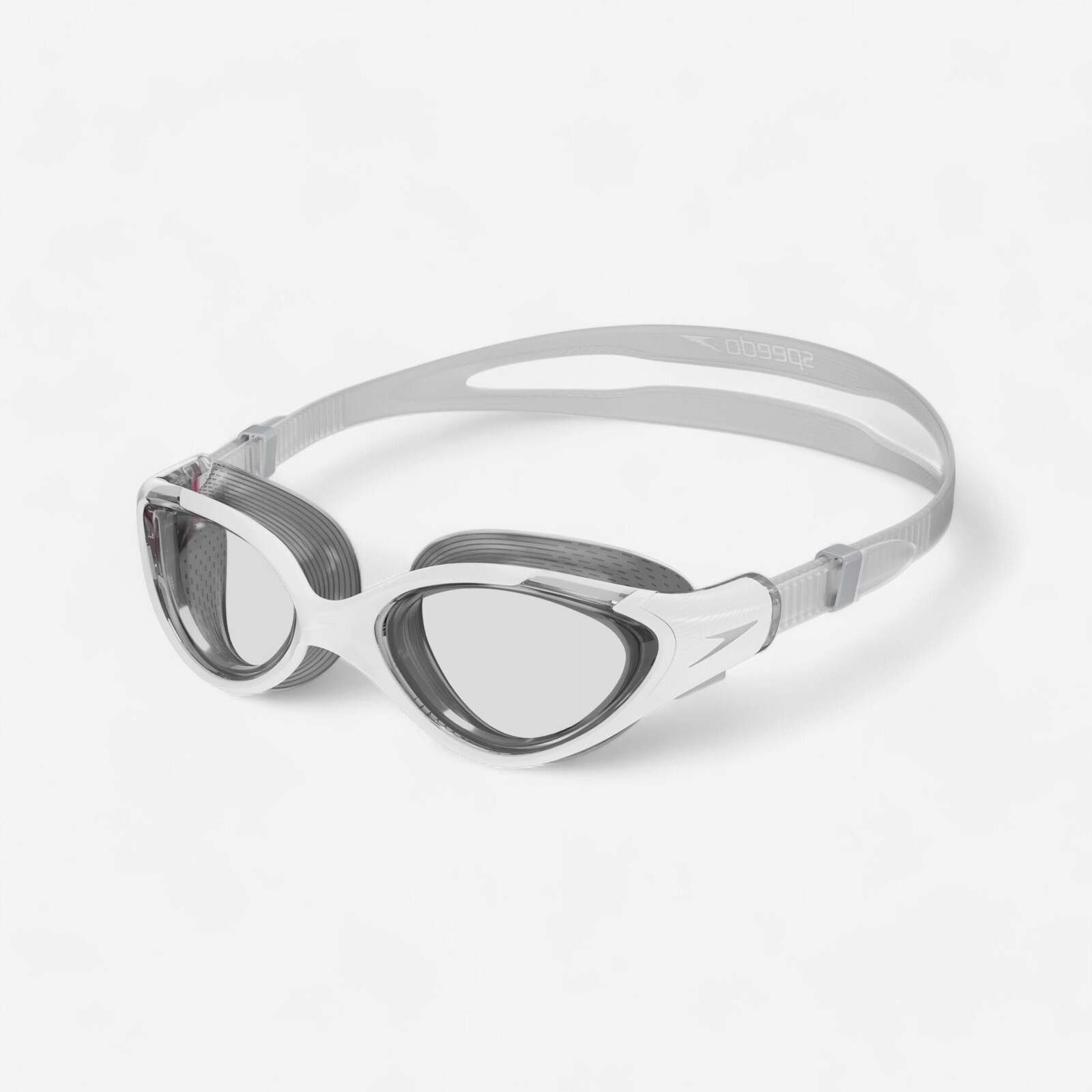 Plavecké okuliare priehľadné SPEEDO BIOFUSE 2.0, dámske bielo-sivé