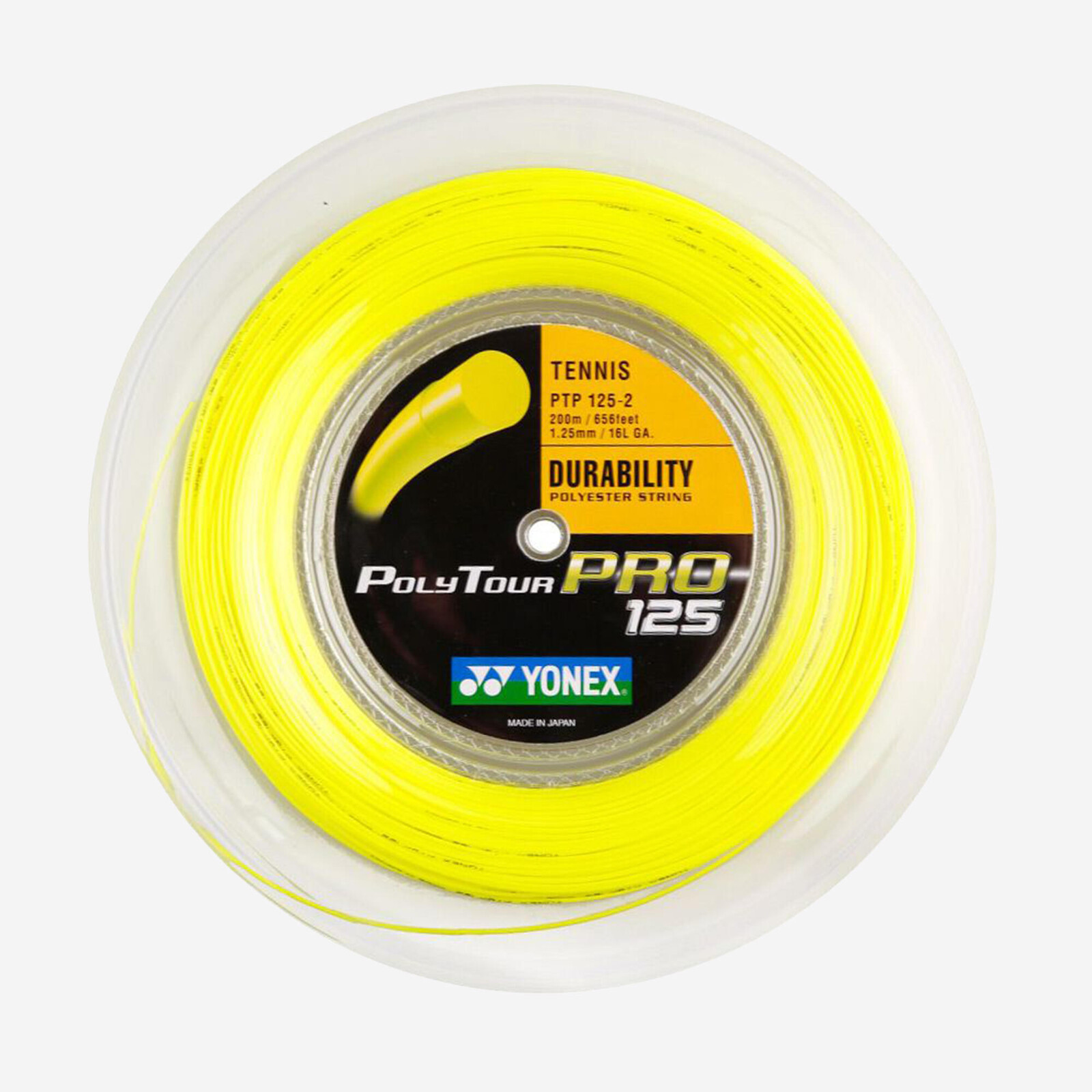 YONEX Polytour Pro tenisový výplet z monovlákna 1,25 mm 200 m žltý