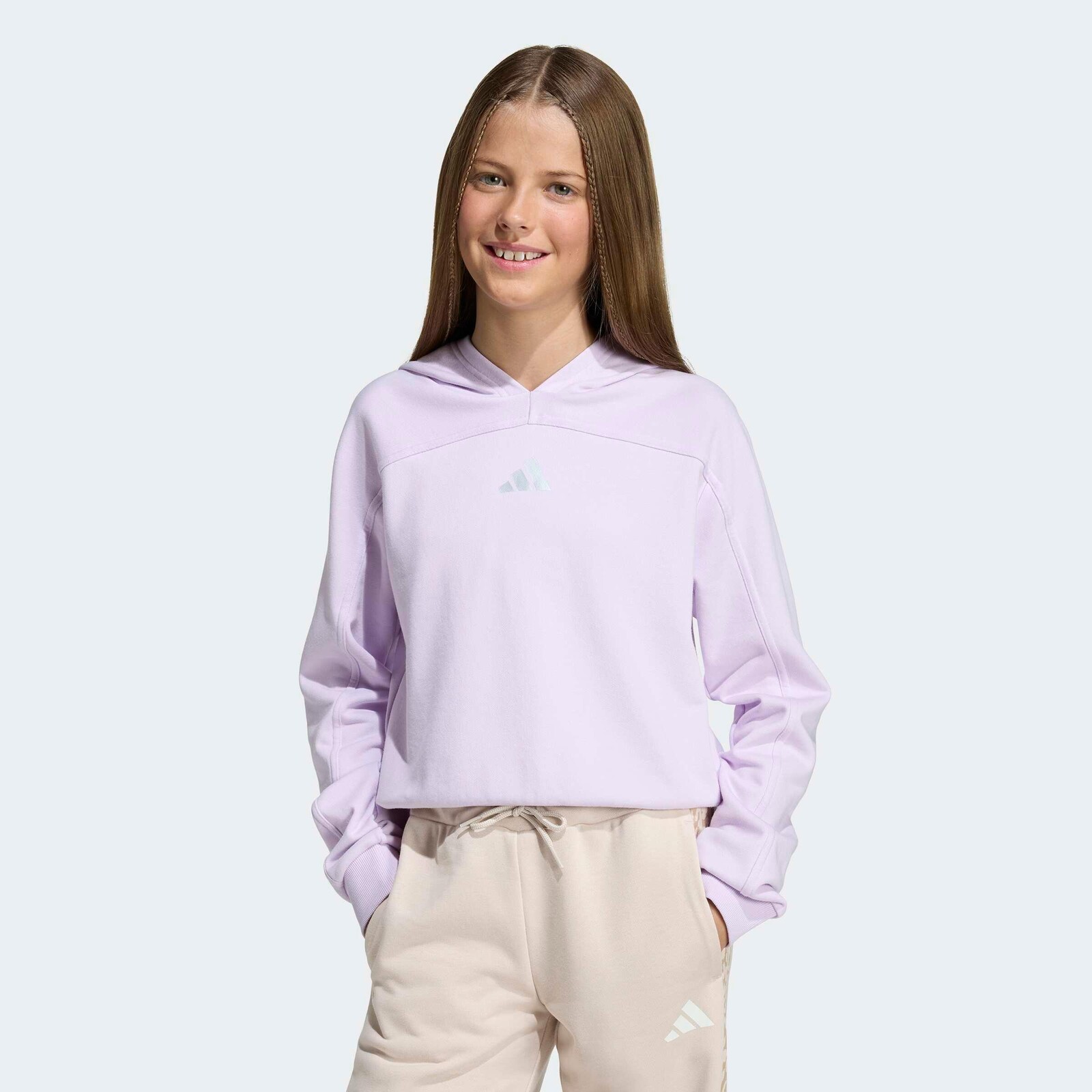 ADIDAS dievčenská mikina s kapucňou ružová