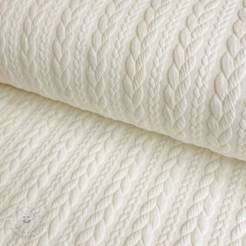Pletenina jacquard Cably off white