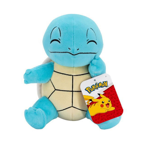 Jazwares Pokémon plyšový Squirtle so zatvorenými očami - 20 cm