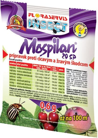 Floraservis Mospilan 20SP 0,6g- proti škodcom Balenie: 1,5 g