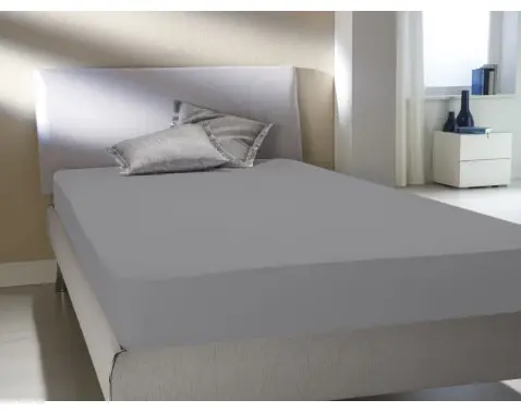 Prestieradlo Flanel 90x200x30 cm, strieborné%