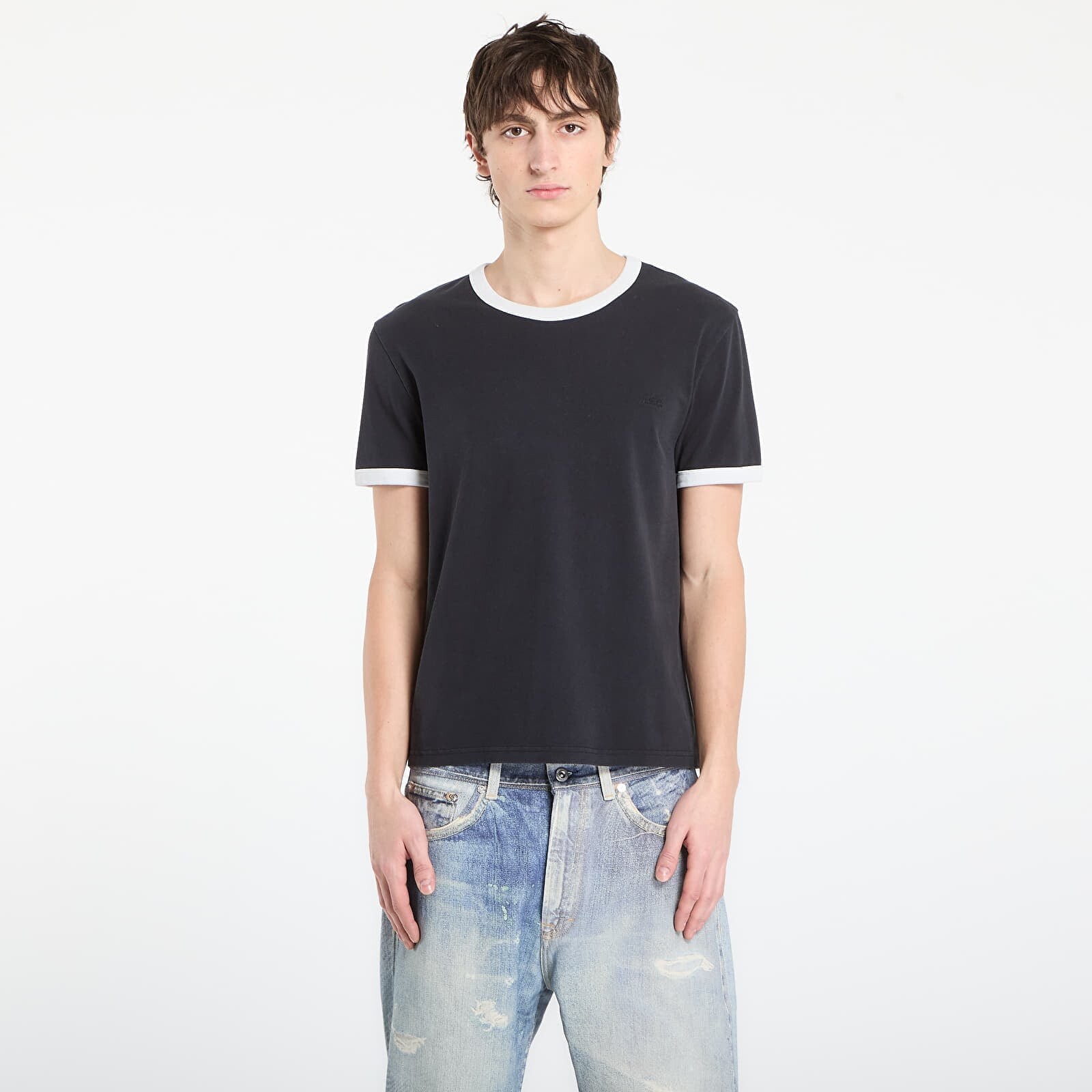 Tričko A.P.C. Short-Sleeved Contrast T-Shirt Black L