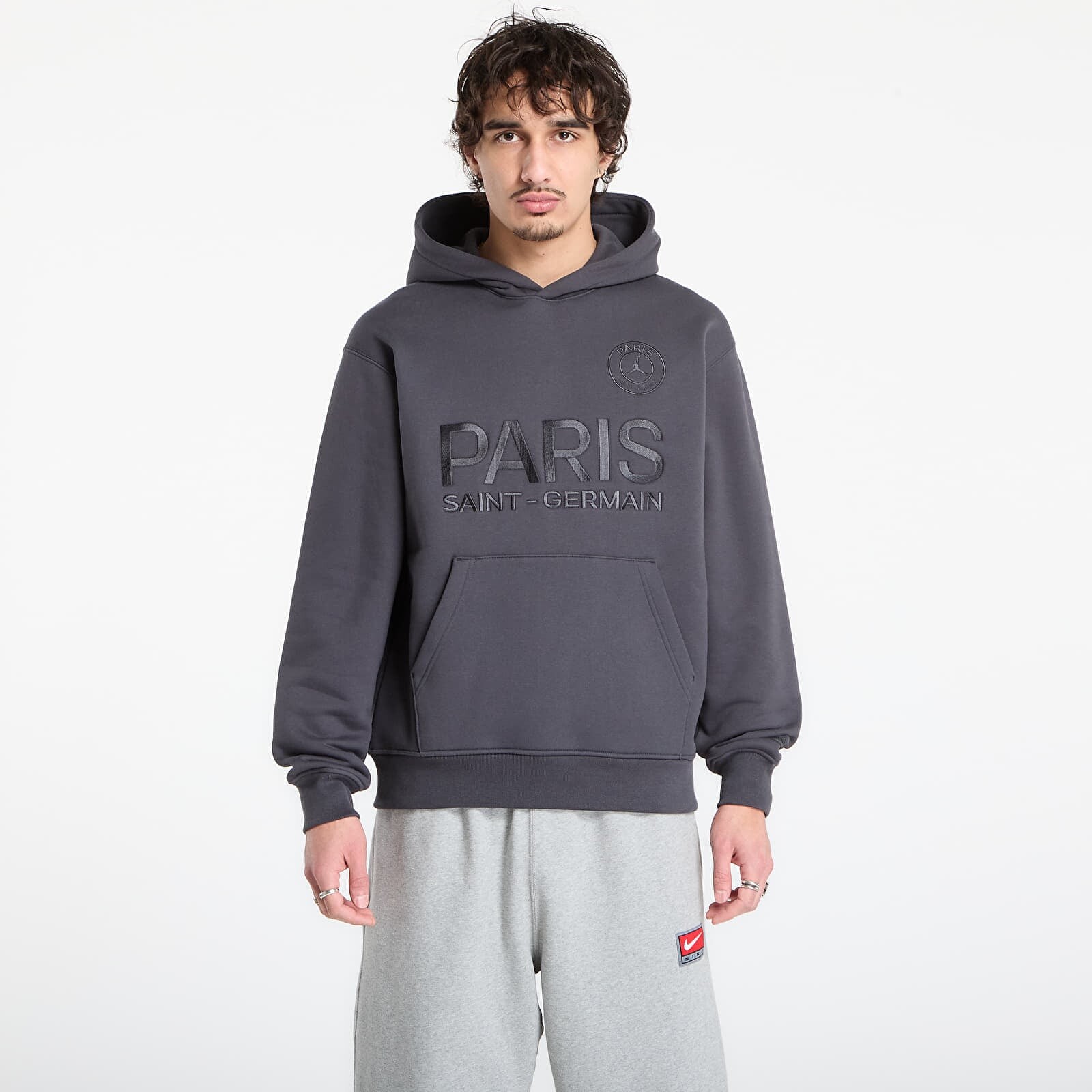 Mikina Jordan Paris Saint-Germain Men's Fleece Hoodie Anthracite L