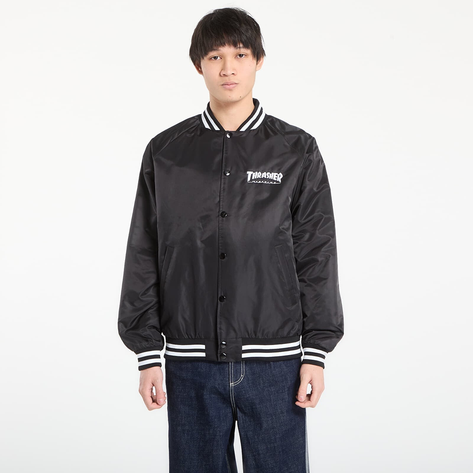 Bunda Thrasher Mag Logo Dugout Jacket Black/ White L