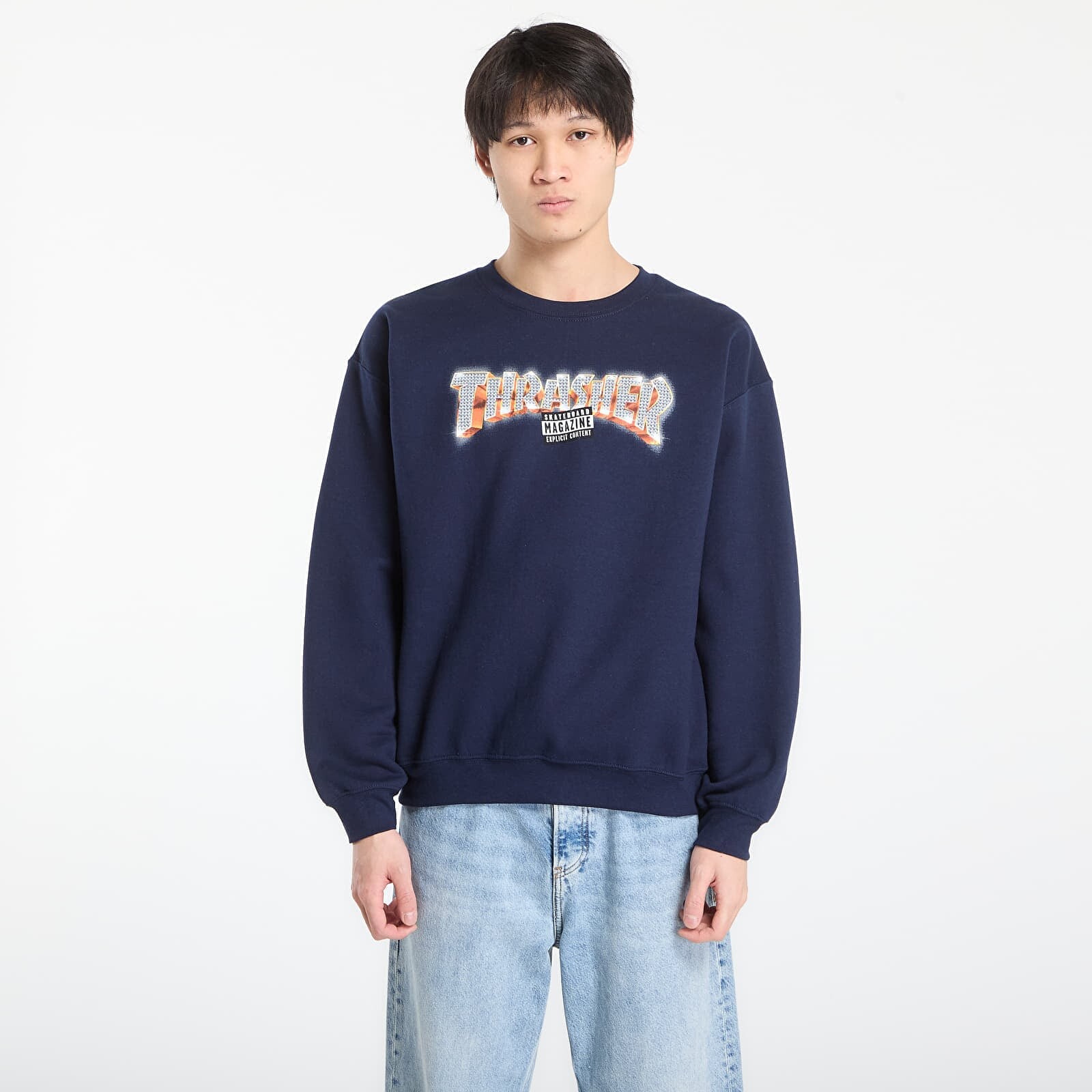 Mikina Thrasher Explicit Crewneck Navy XL