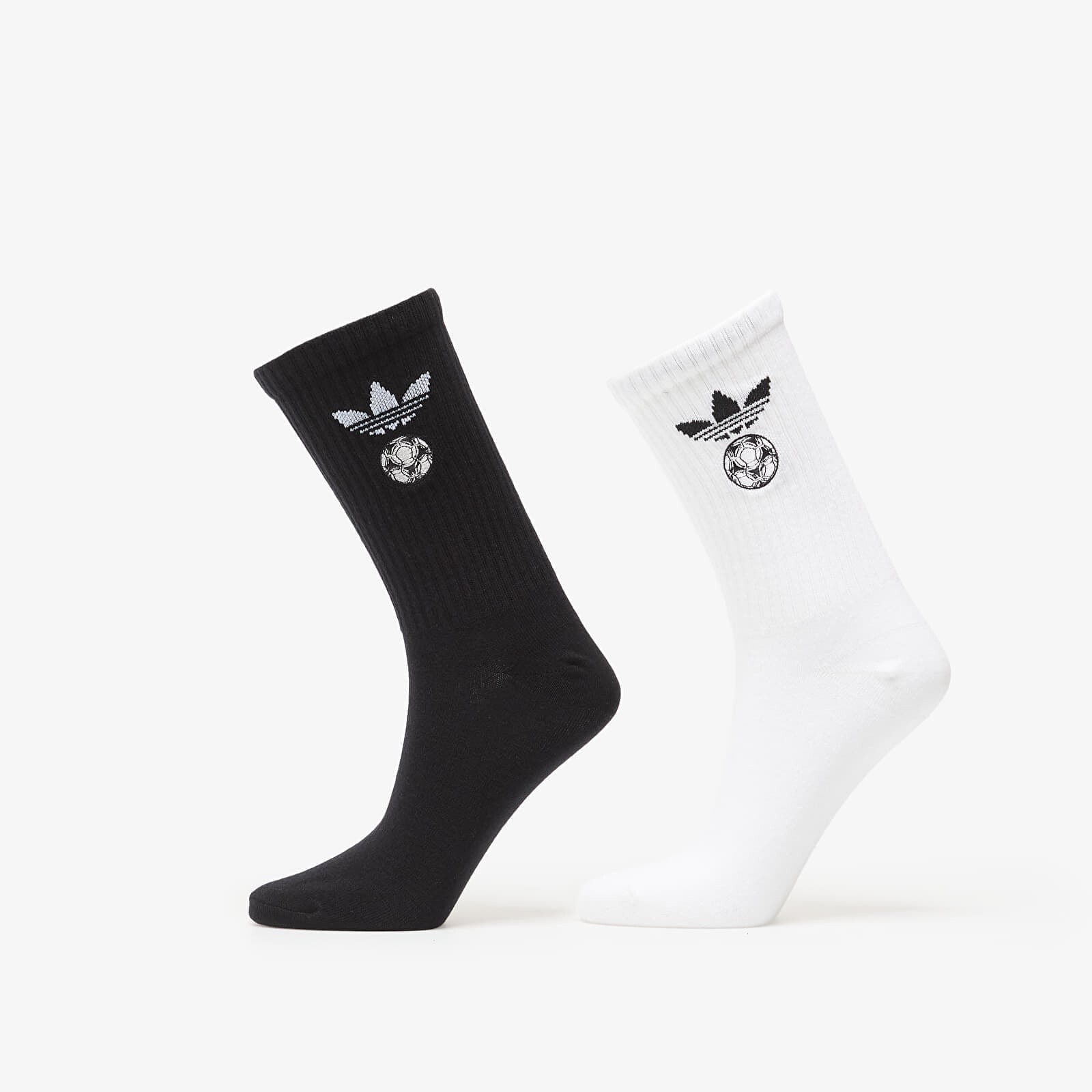 Ponožky adidas Fball Cr S 2P White/ Black L