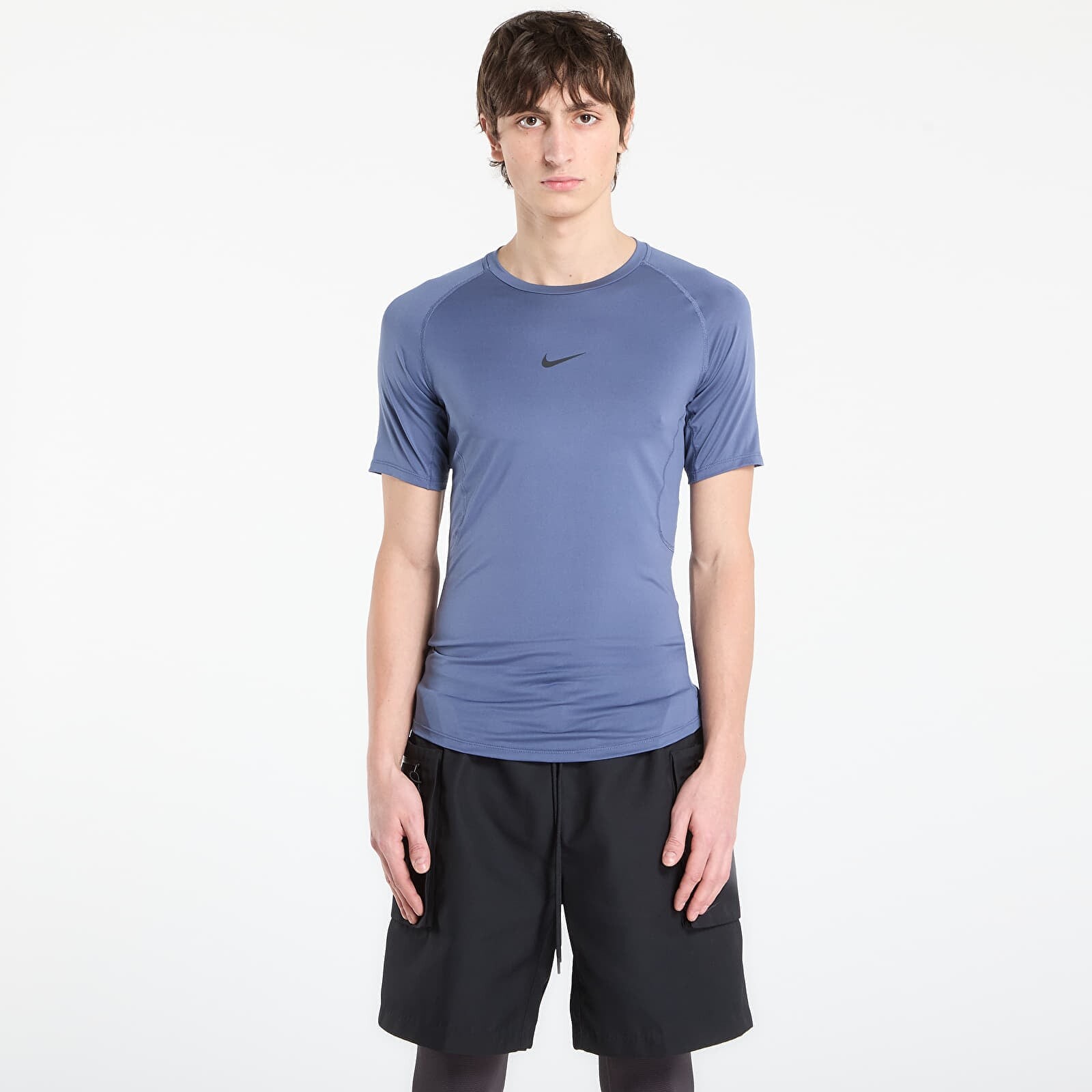 Tričko Nike Pro Men's Dri-FIT Tight Short-Sleeve Fitness Top Diffused Blue/ Black L