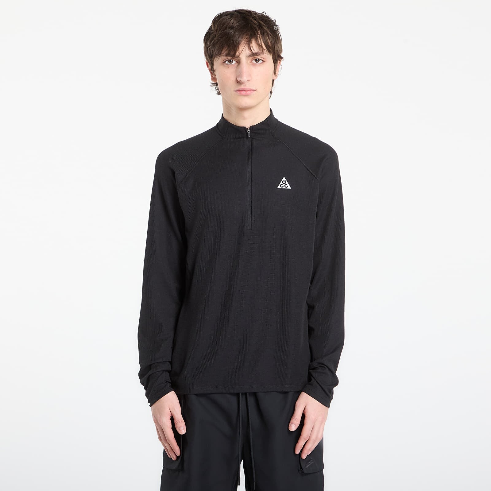 Tričko Nike ACG Men's Dri-FIT Mid-Layer 1/4-Zip Trail Running Top Black/ Black/ Summit White XL