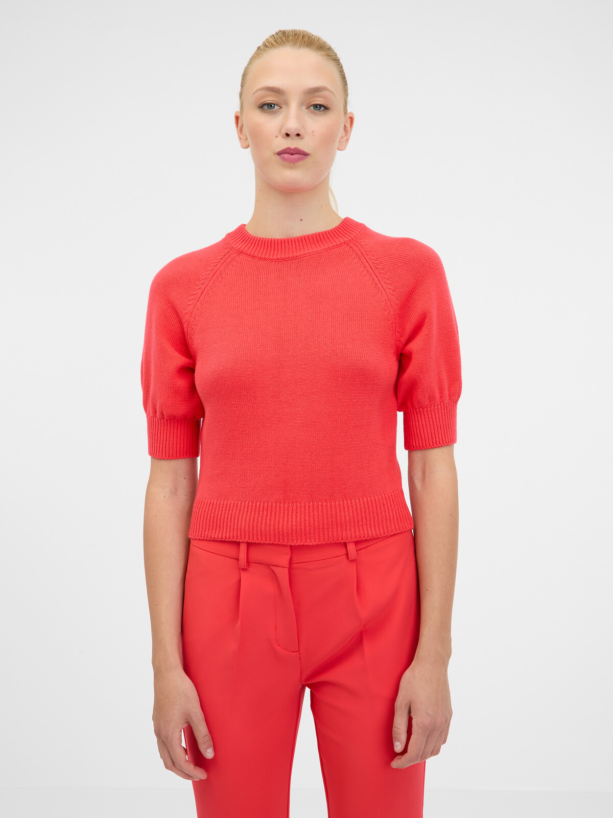 Orsay Red women's sweater with short sleeves - Women's