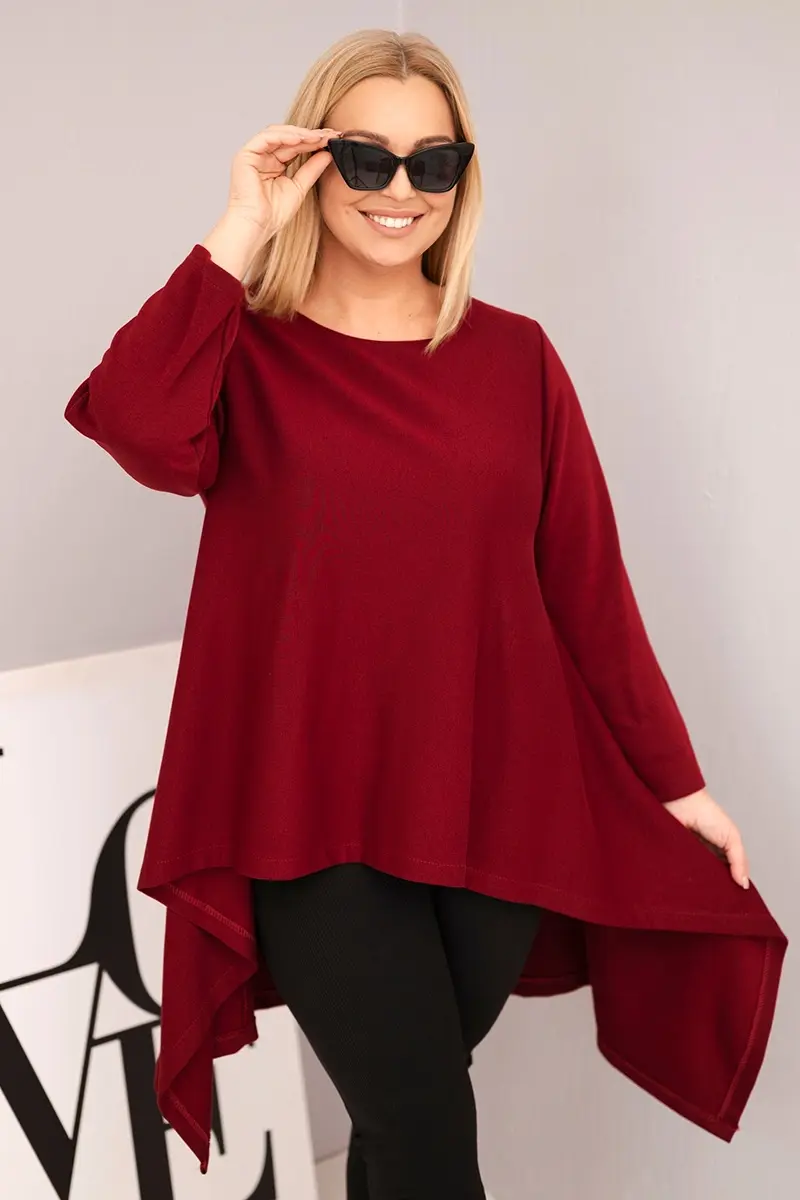 Plus size tunika s asymetrickým strihom